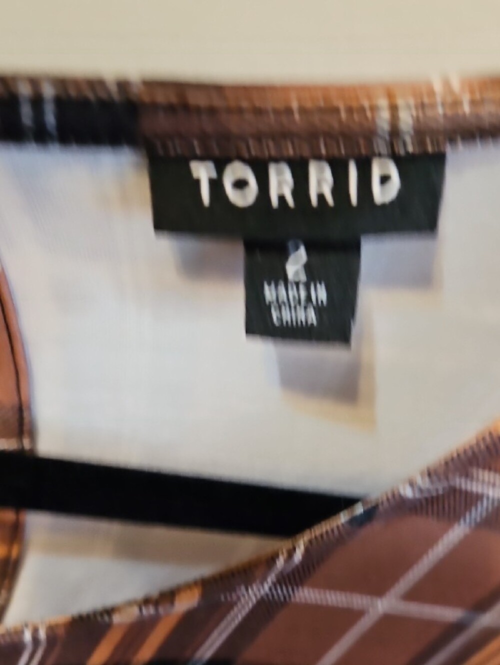 torrid Tan & Black Plaid Fit-and-Flare Midi Dress - Picture 7 of 9